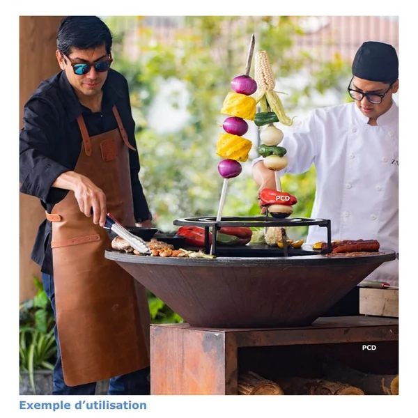 Anneau Et Brochettes De Cuisson Verticale Brazil Pour Braséro Plancha Ofyr 100