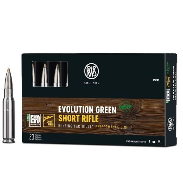 Balles RWS Evolution Green 308 Win 139 Grains Short Rifle Par 20