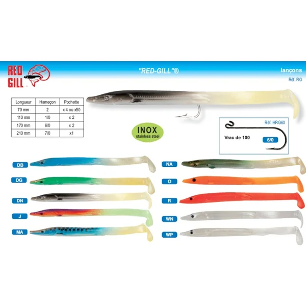 Blister 2 Leurres Souples Red-Gill 170 mm