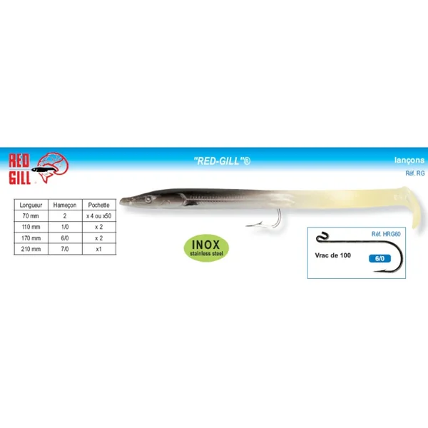 Blister 2 Leurres Souples Red-Gill 170 mm