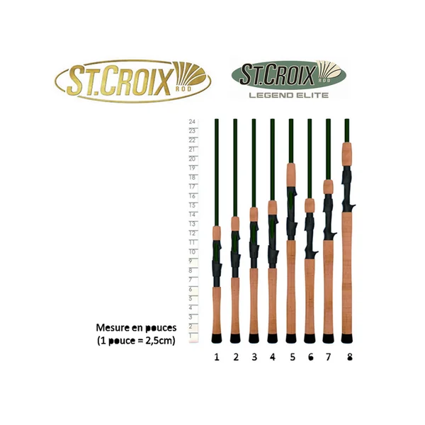 CANNE SPINNING ST CROIX LEGEND ELITE FAST 2M31 M 2 BRINS