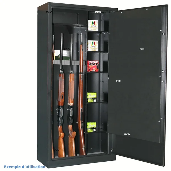 Coffre Fortify Delta 12 Armes + Lunettes Avec Coffre Intérieur Et Etagères Amovibles