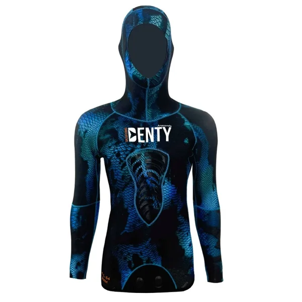 Combinaison de chasse sous marine Denty Spearfishing Anaconda bleu 3 mm