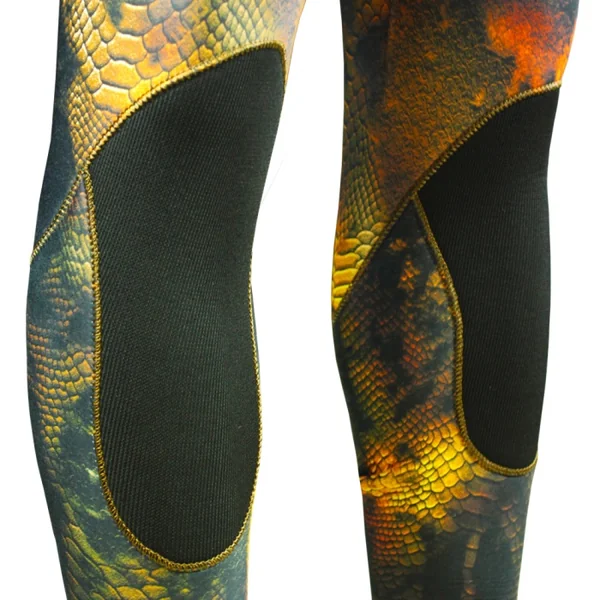 Combinaison de chasse sous marine Denty Spearfishing Anaconda Marron Or 5 mm
