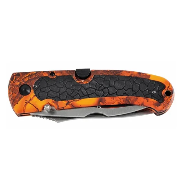 Couteau Pliant 2 Lames Pro Hunt King Camo Orange Blaze
