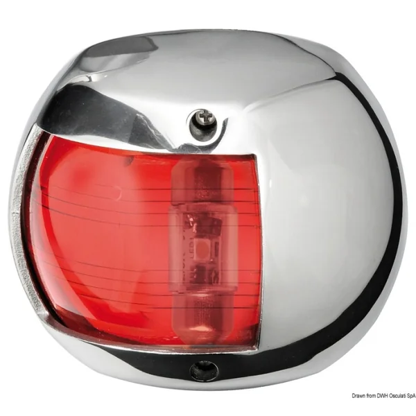 Feux de navigation Osculati Compact 12 LED en inox AISI 316 poli miroir
