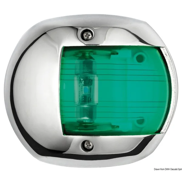 Feux de navigation Osculati Compact 12 LED en inox AISI 316 poli miroir