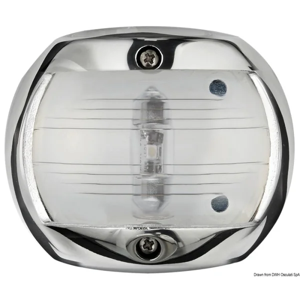 Feux de navigation Osculati Compact 12 LED en inox AISI 316 poli miroir