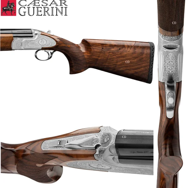 FUSIL SUPERPOSE GUERINI INVICTUS V SPORTING BANDE PLATE 12/76 CI 76CM GAUCHER