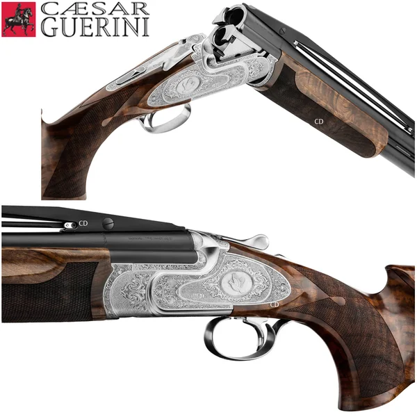 FUSIL SUPERPOSE GUERINI INVICTUS V TRAP IMPACT BANDE 1/2 HAUTE 12/70 CI 76CM GAUCHER