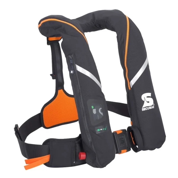 Gilet de sauvetage Automatique Secumare Survival 275N Noir + harnais