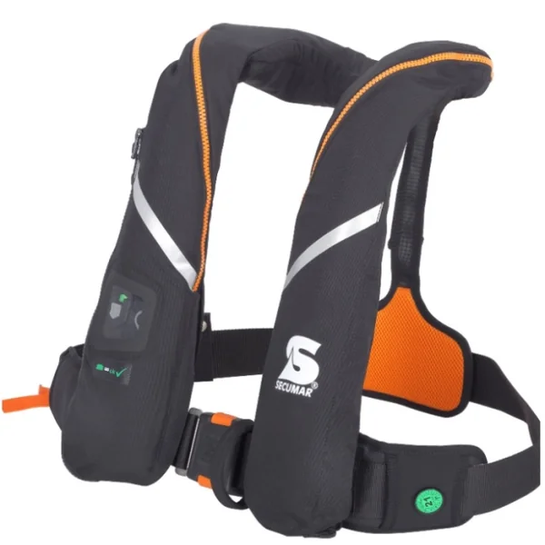 Gilet de sauvetage Automatique Secumare Survival 275N Noir + harnais
