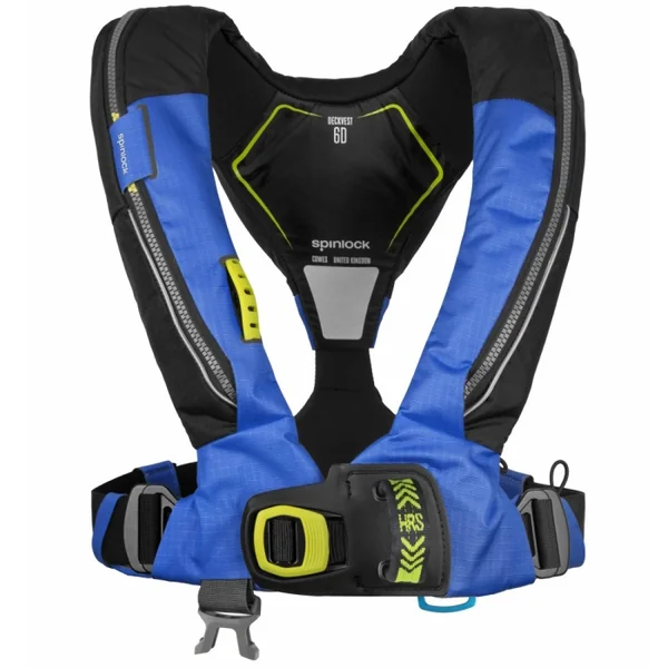 Gilet gonflable Spinlock 6D Deckvest 170 N Automatique Bleu Pacific + Harnais