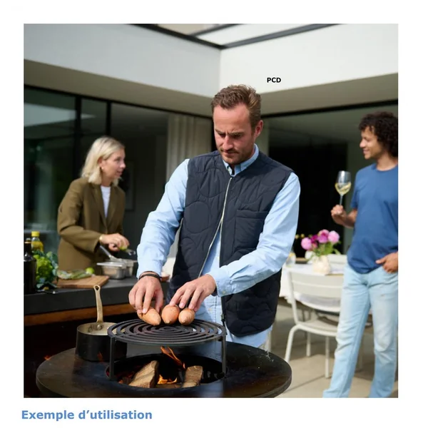 Grille Ronde Pour Braséro Plancha Ofyr 75 Corten