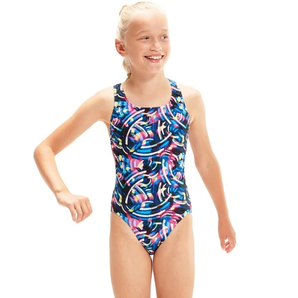 Maillot de bain Digital Allover Leaderback Speedo True Navy/Black/Rose Violet/Bright Yellow