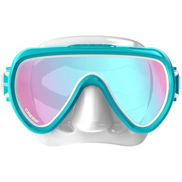Masque Cressi Honey Femme Blanc / Aquamarine UV 420 Bleu / Orange