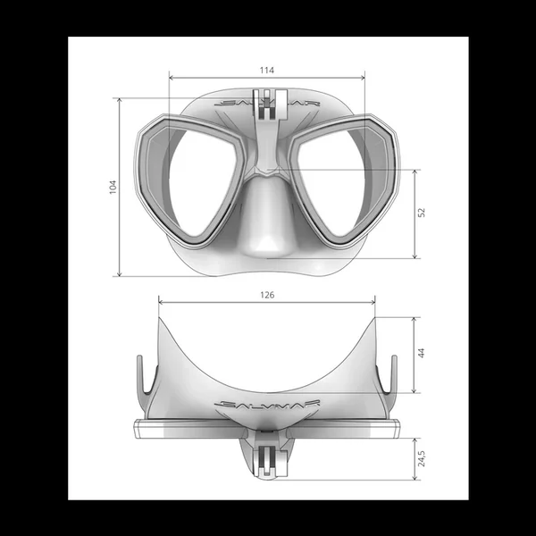 Masque de chasse sous marine Salvimar Trinity avec support caméra Go Pro