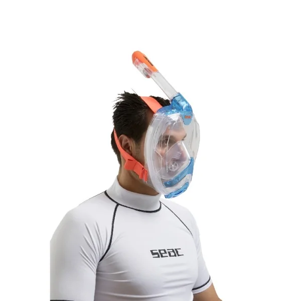 Masque facial intégral snorkeling Seac Unica Aquamarine Junior 6+
