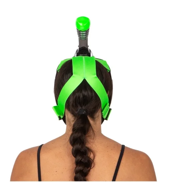 Masque Facial snorkeling Seac sub Libera - Transparent/Vert - Taille L/XL