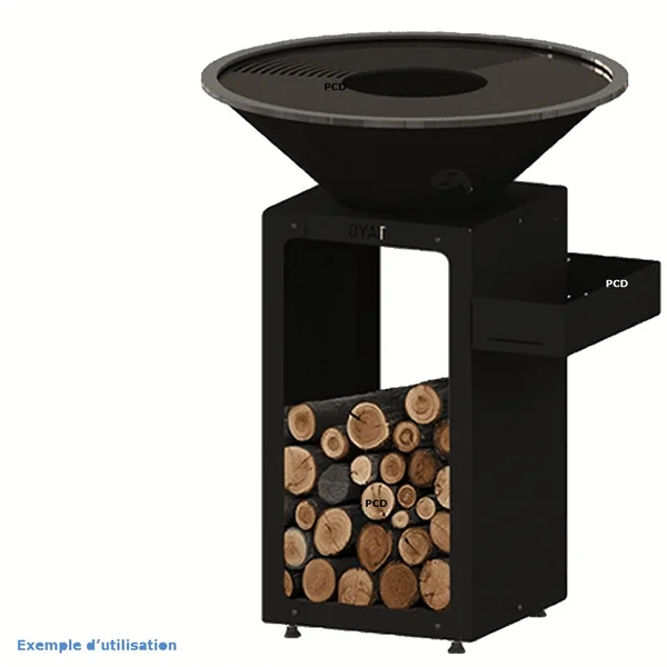 Mini Huilier Additionnel Pour Braséros Oyat B.B.O 58 Et 68 Acier Noir