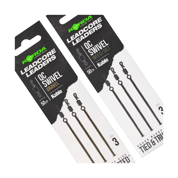 Montage Korda Kable Leadcore Leader LC QC Swivel 50cm (les 3)
