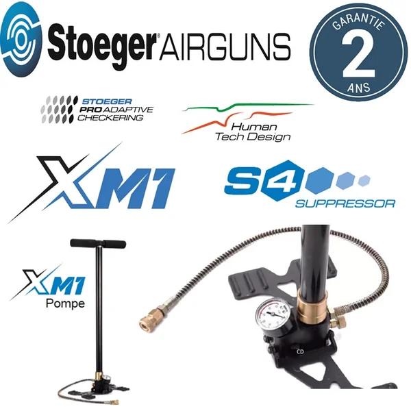 Pack Complet Stoeger Airguns XM1 PCP S4 Suppressor 20 Joules