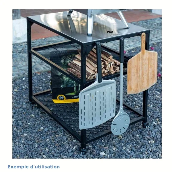 Pack Promo Four A Pizza A Gaz Ooni Koda 2 Noir Avec Table Inox Modulaire Médium