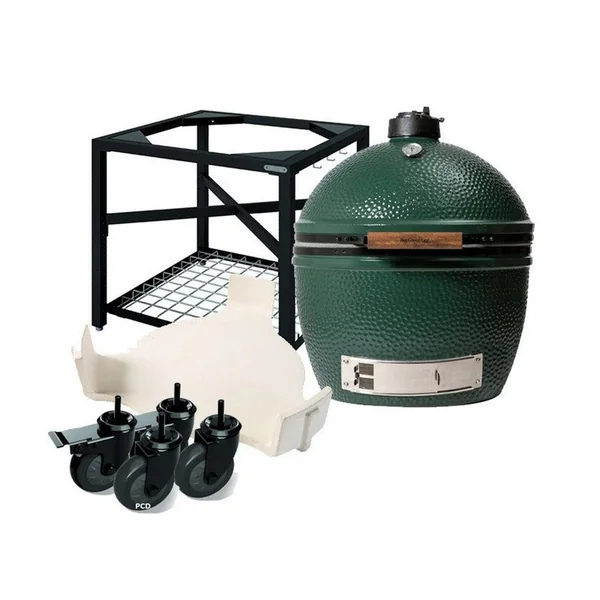 Pack Promo Kamado Big Green Egg XL Avec Table Modulaire, Meuble De Rangement Et ConvEGGtor
