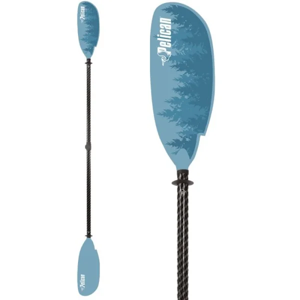 Pagaie kayak Pelican Symbiosa fibre réglable 2 parties 230-240cm blue-forest