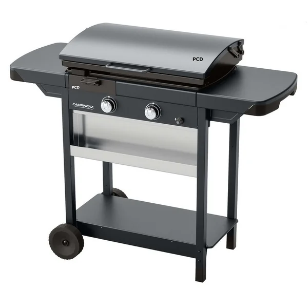 Plancha Gaz Campingaz EX Plus En Fonte Sur Chariot Avec Couvercle