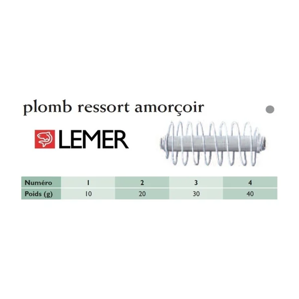 Plomb ressort amorçoir X 1 en 30 gr