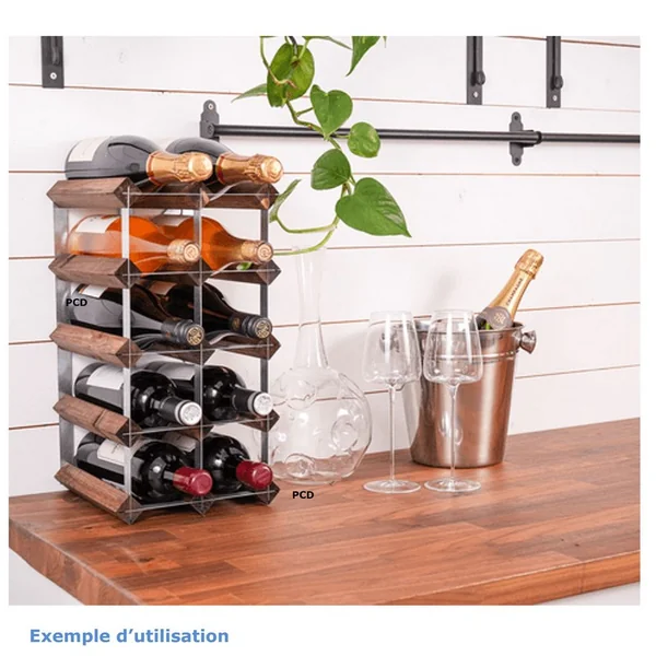 Porte Bouteille Traditional Wine Rack Co 12 Bouteilles Chêne Foncé
