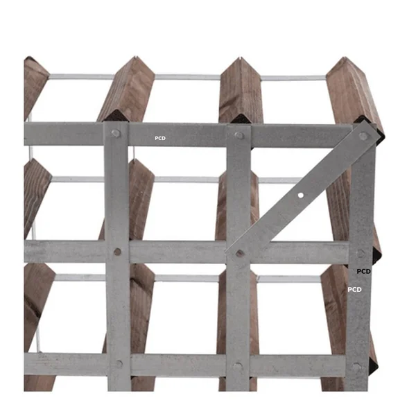 Porte Bouteille Traditional Wine Rack Co 16 Bouteilles Chêne Foncé