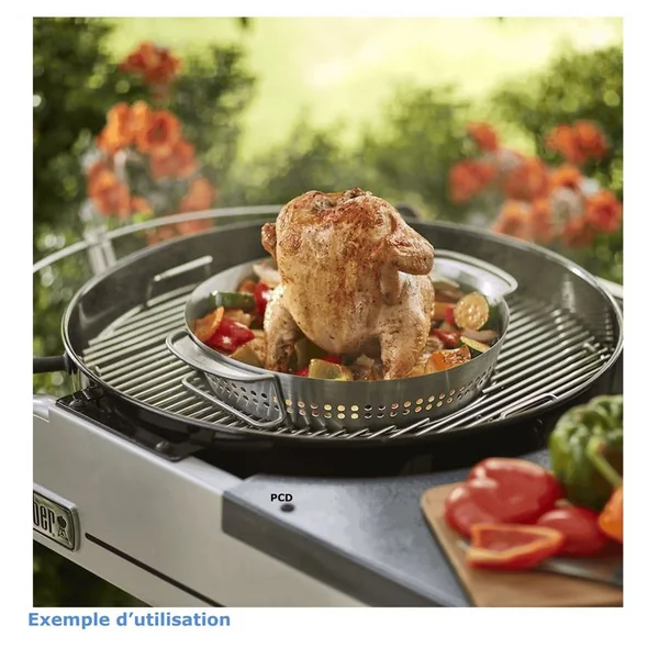 Support De Cuisson Pour Poulet En Inox Pour Gourmet BBQ System Weber