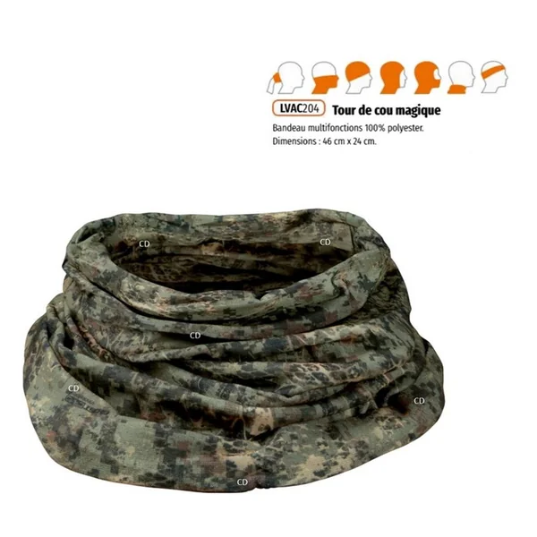 Tour De Cou Magique Homme Pro Hunt Ghost Camo Snake Forest
